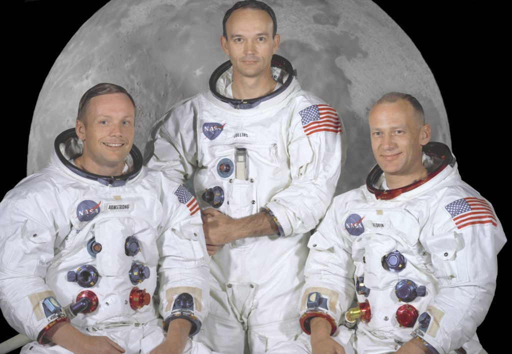 Los tres astronautas que llegaron a la Luna