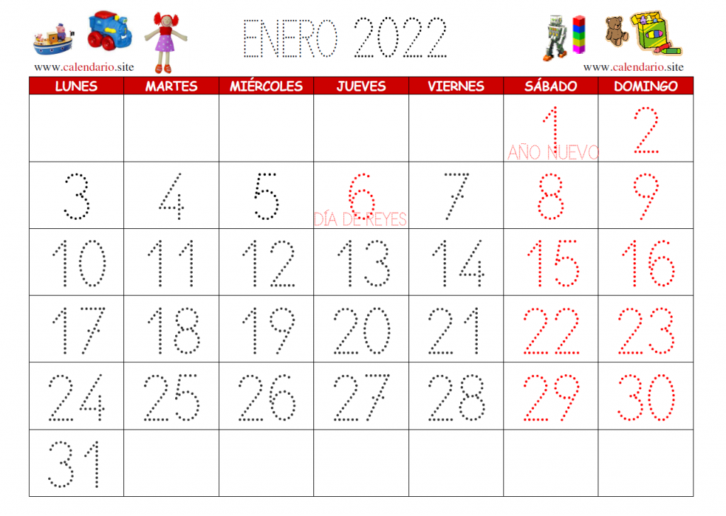 Calendario infantil