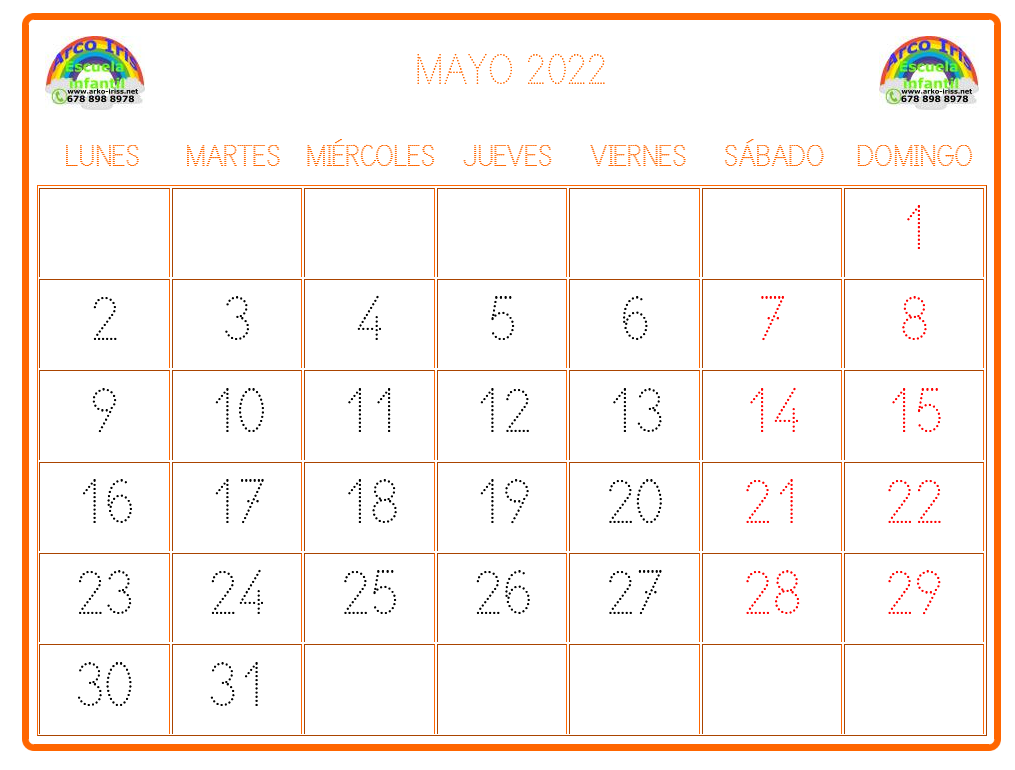 Calendarios infantiles personalizados. Calendario infantil personalizado con color y logotipo propio