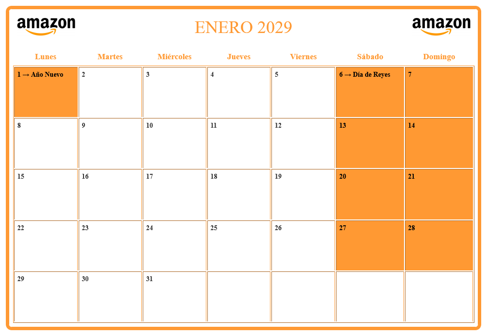 Calendario agenda personalizado