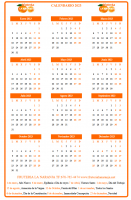 Calendario anual vertical personalizado